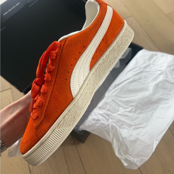 Puma Vibrant Orange Suede Shoes